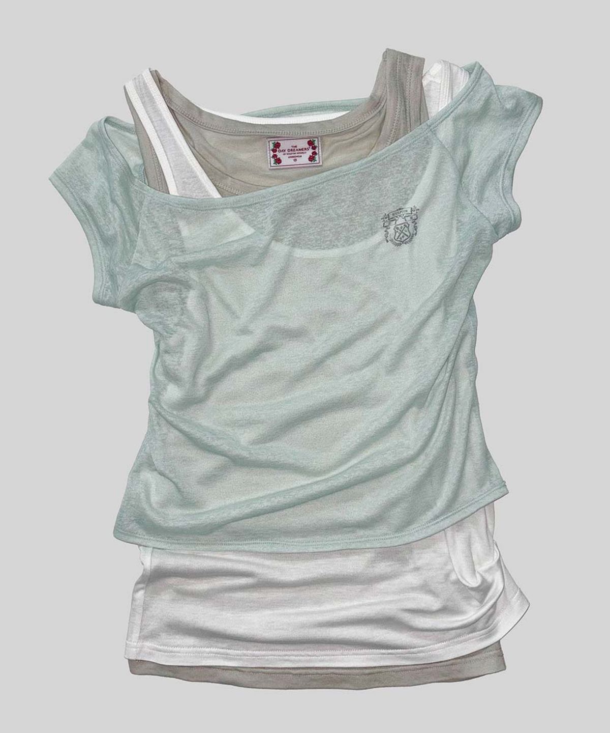 스컬프터(SCULPTOR) Lazy Sleeveless Layered Tee Mint