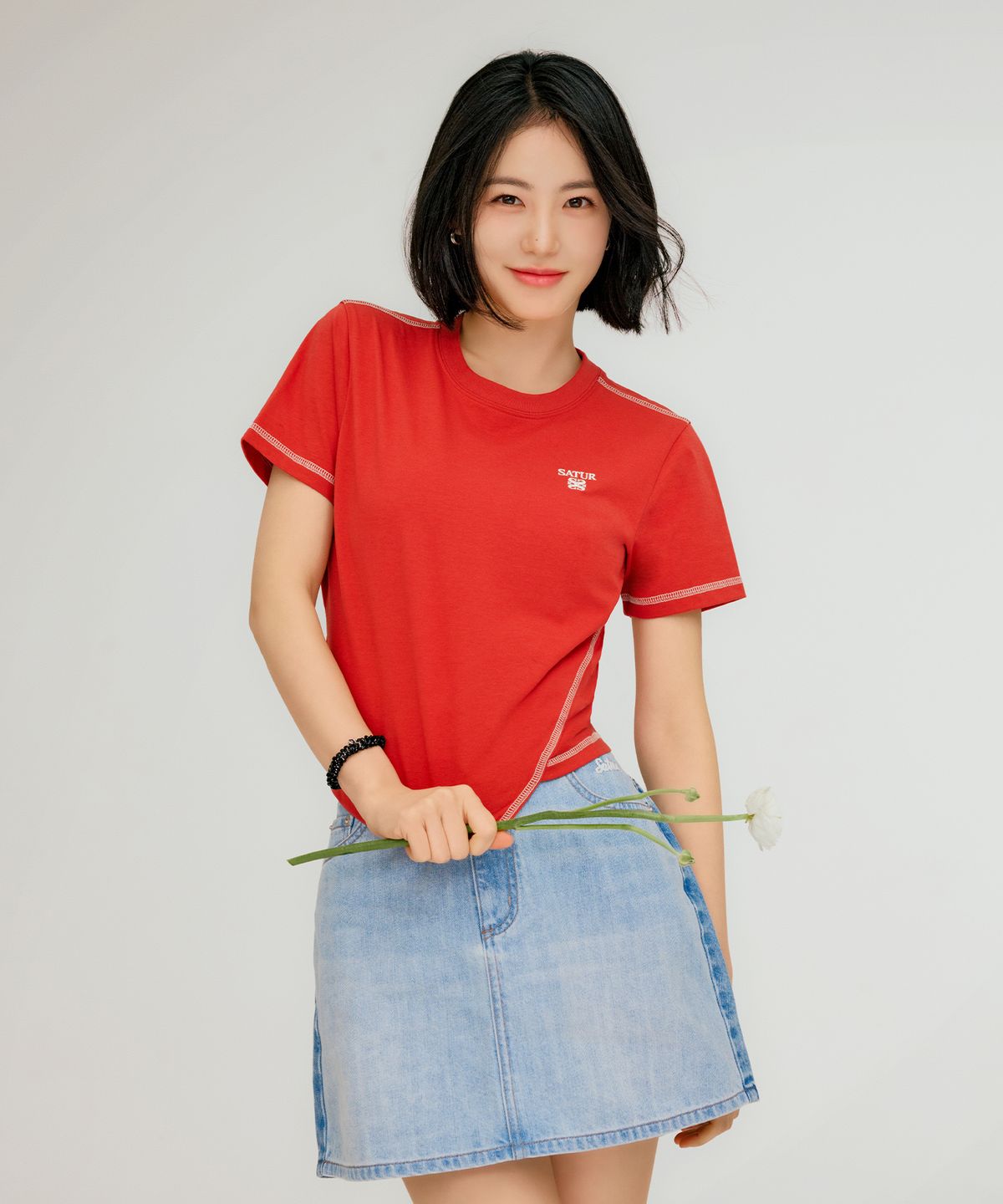 세터(SATUR) (W) 더블린 반팔 티셔츠 레드