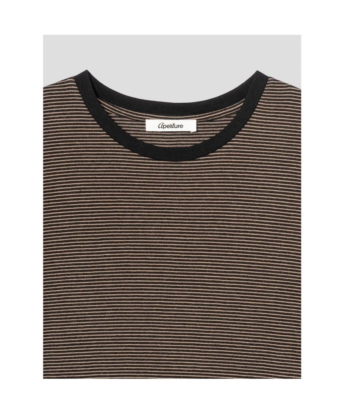 디애퍼처(THE APERTURE) Stripe Boxy TShirt  Yellow (TA5742A03E)