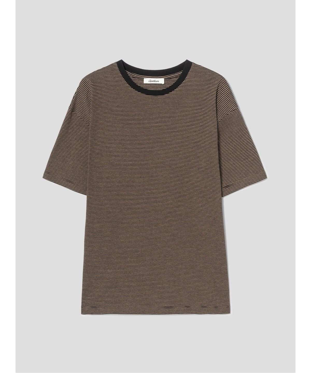 디애퍼처(THE APERTURE) Stripe Boxy TShirt  Yellow (TA5742A03E)
