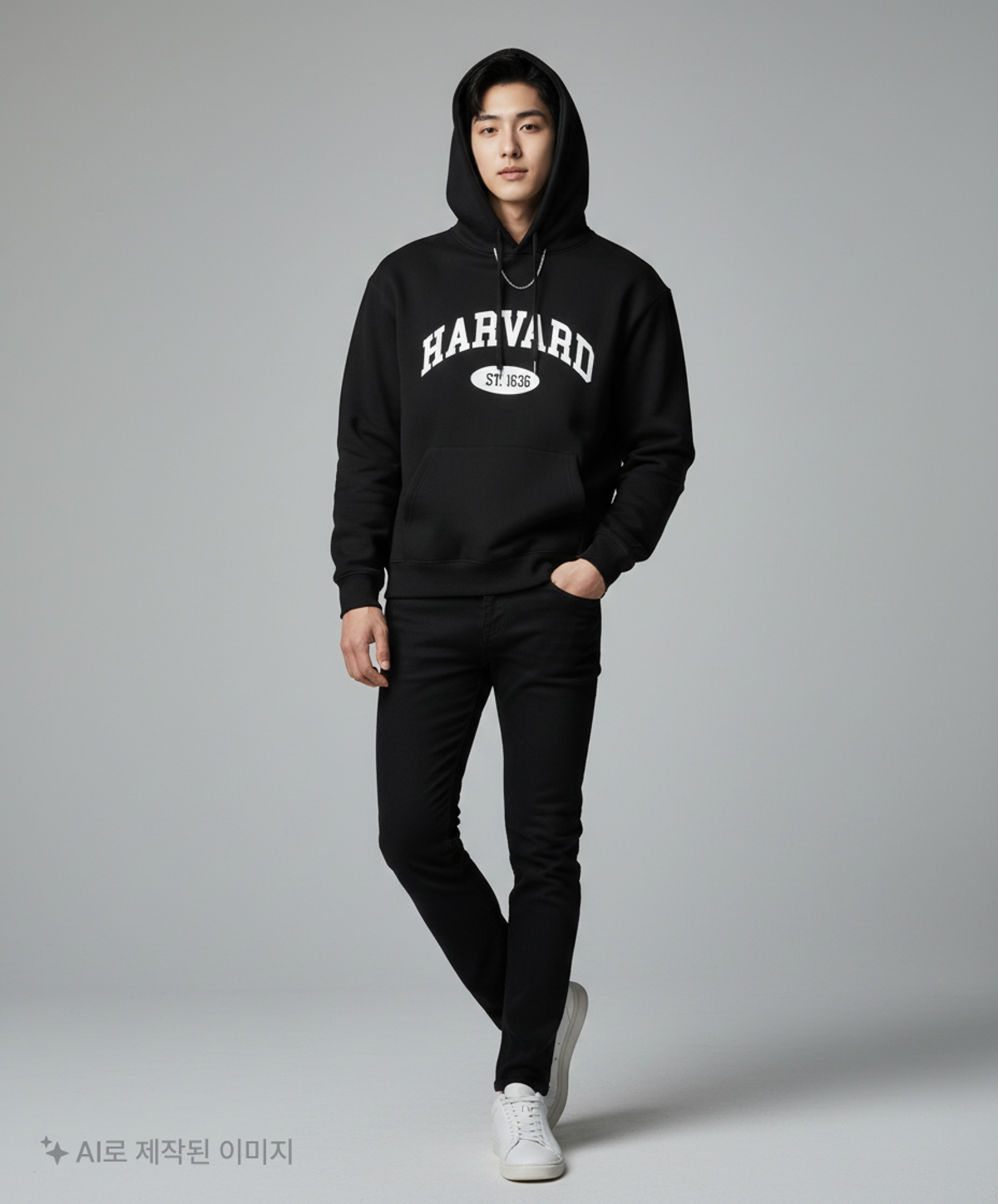 하버드(HARVARD) 후드 티셔츠 M