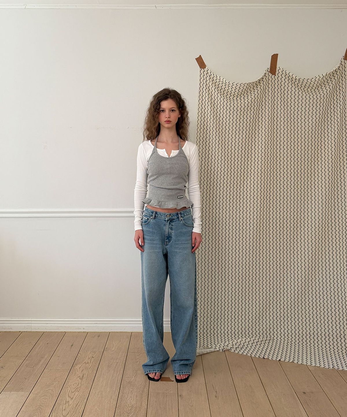 어패럴아카이브(APPAREL ARCHIVE) Bobo frill sleeveless - Gray