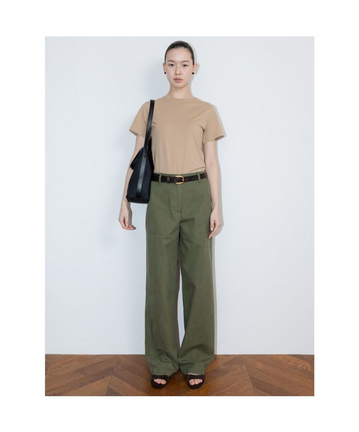 디애퍼처(THE APERTURE) Cotton Fitted Top  Beige (TA6242A01A)