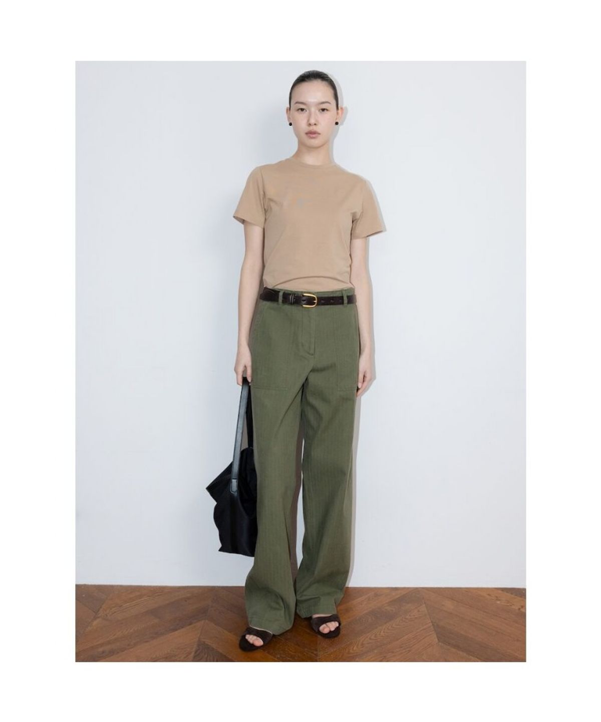 디애퍼처(THE APERTURE) Cotton Fitted Top  Beige (TA6242A01A)