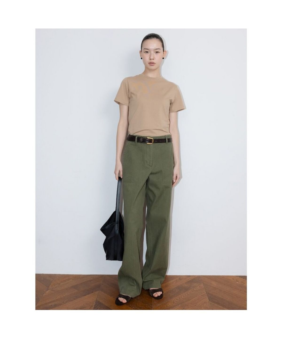 디애퍼처(THE APERTURE) Cotton Fitted Top  Beige (TA6242A01A)