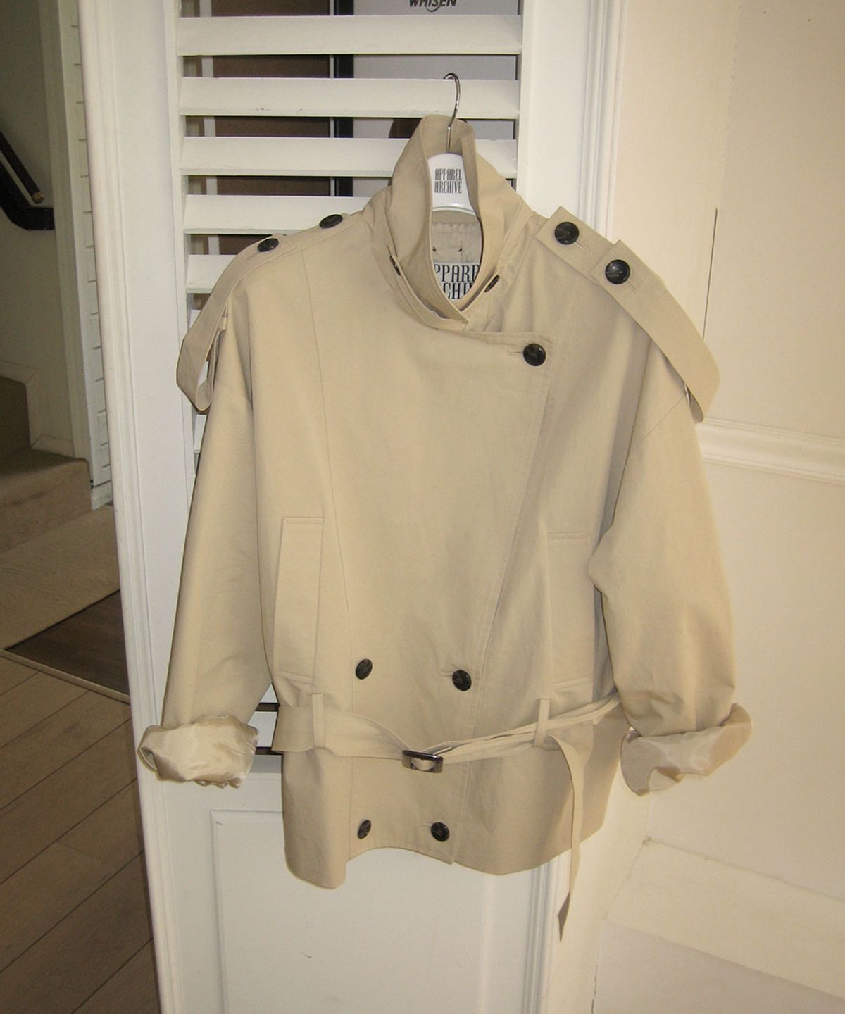 어패럴아카이브(APPAREL ARCHIVE) Costy half button trench jacket - Beige