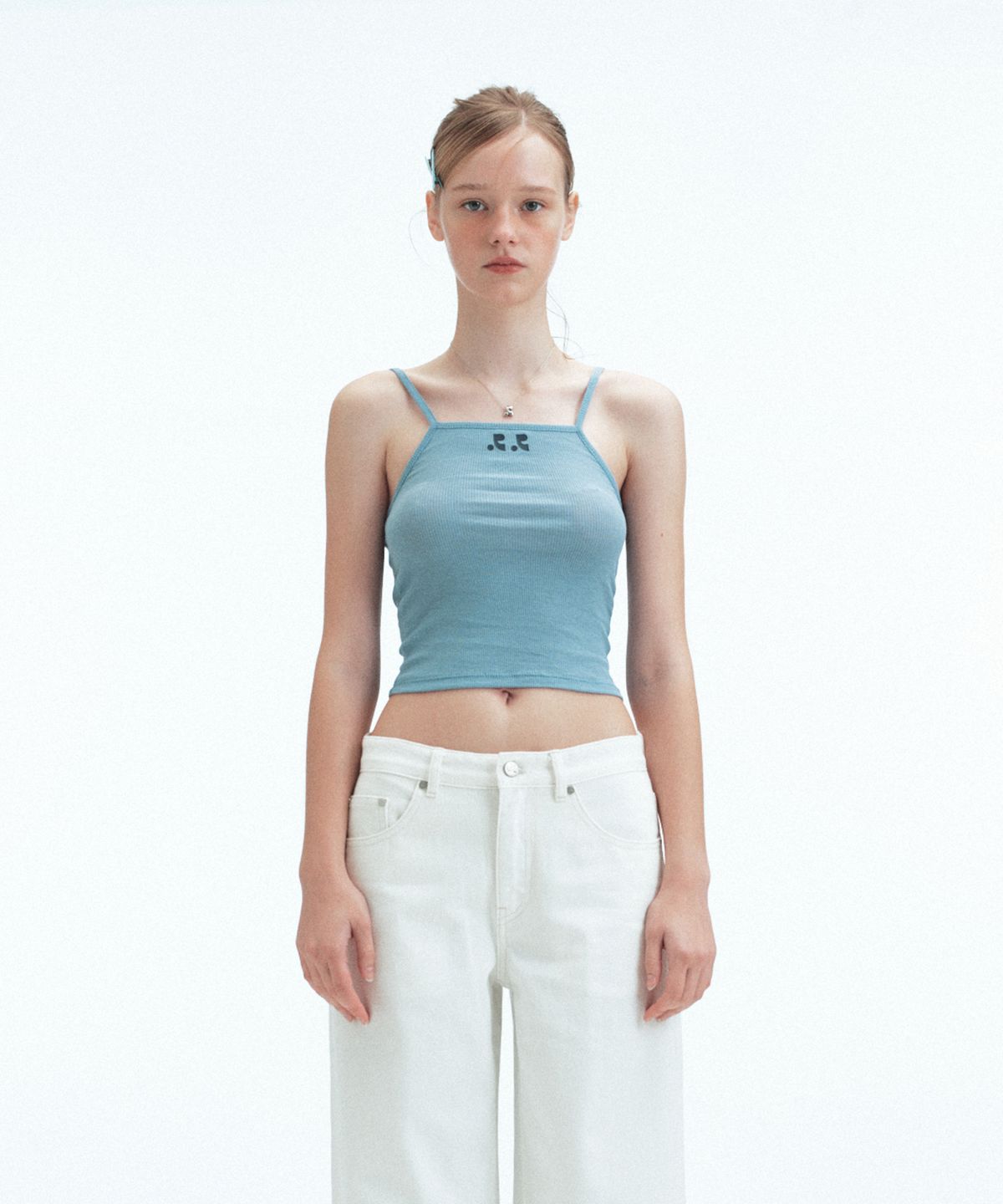 레스트앤레크레이션(REST&RECREATION) LIGHT LOGO TANK TOP - SKY BLUE