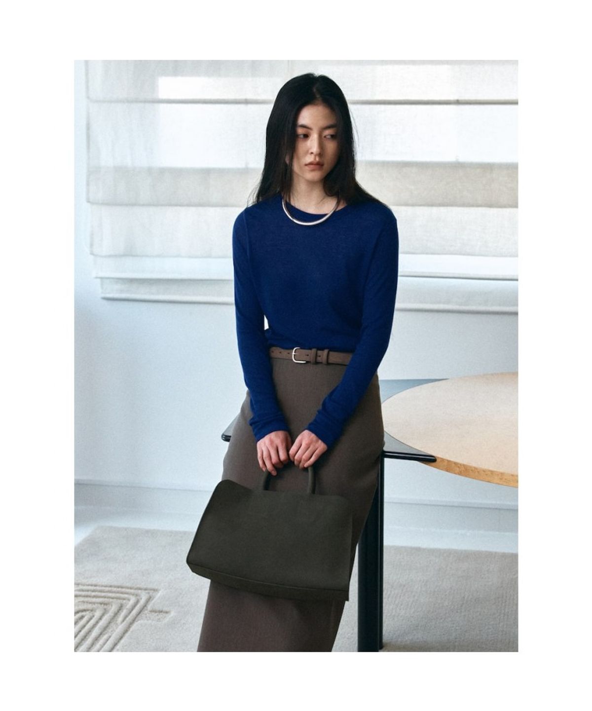 디애퍼처(THE APERTURE) Aperture Classic Long TShirt  Blue (TA6241A07P)