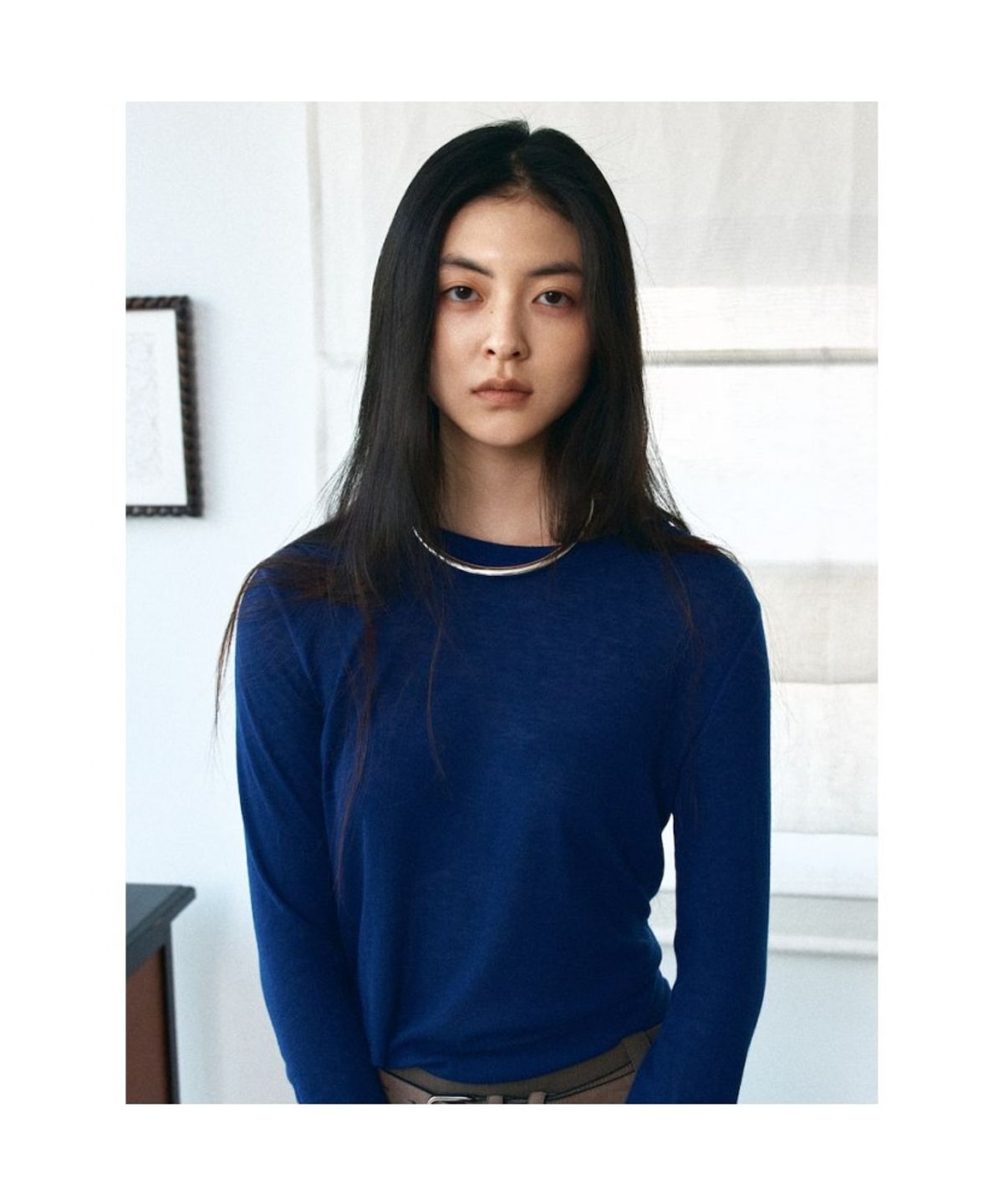 디애퍼처(THE APERTURE) Aperture Classic Long TShirt  Blue (TA6241A07P)