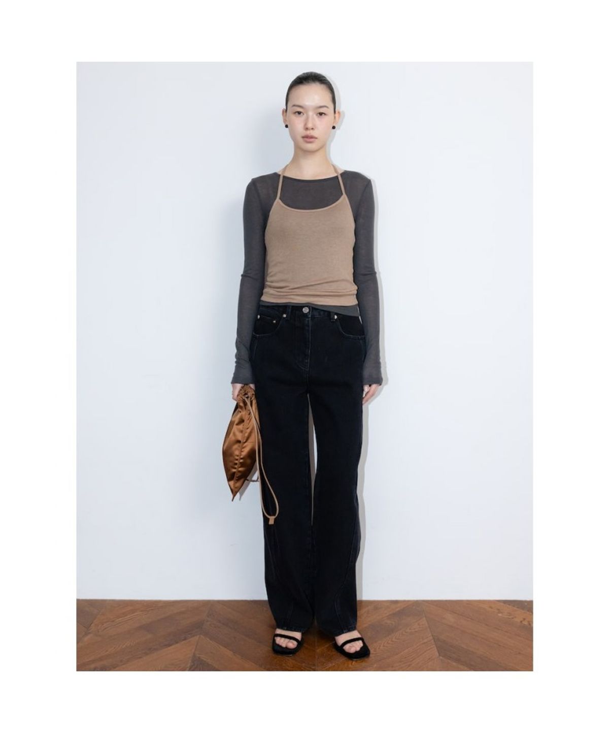 디애퍼처(THE APERTURE) Vinch Layered Top  Ash (TA6241A044)