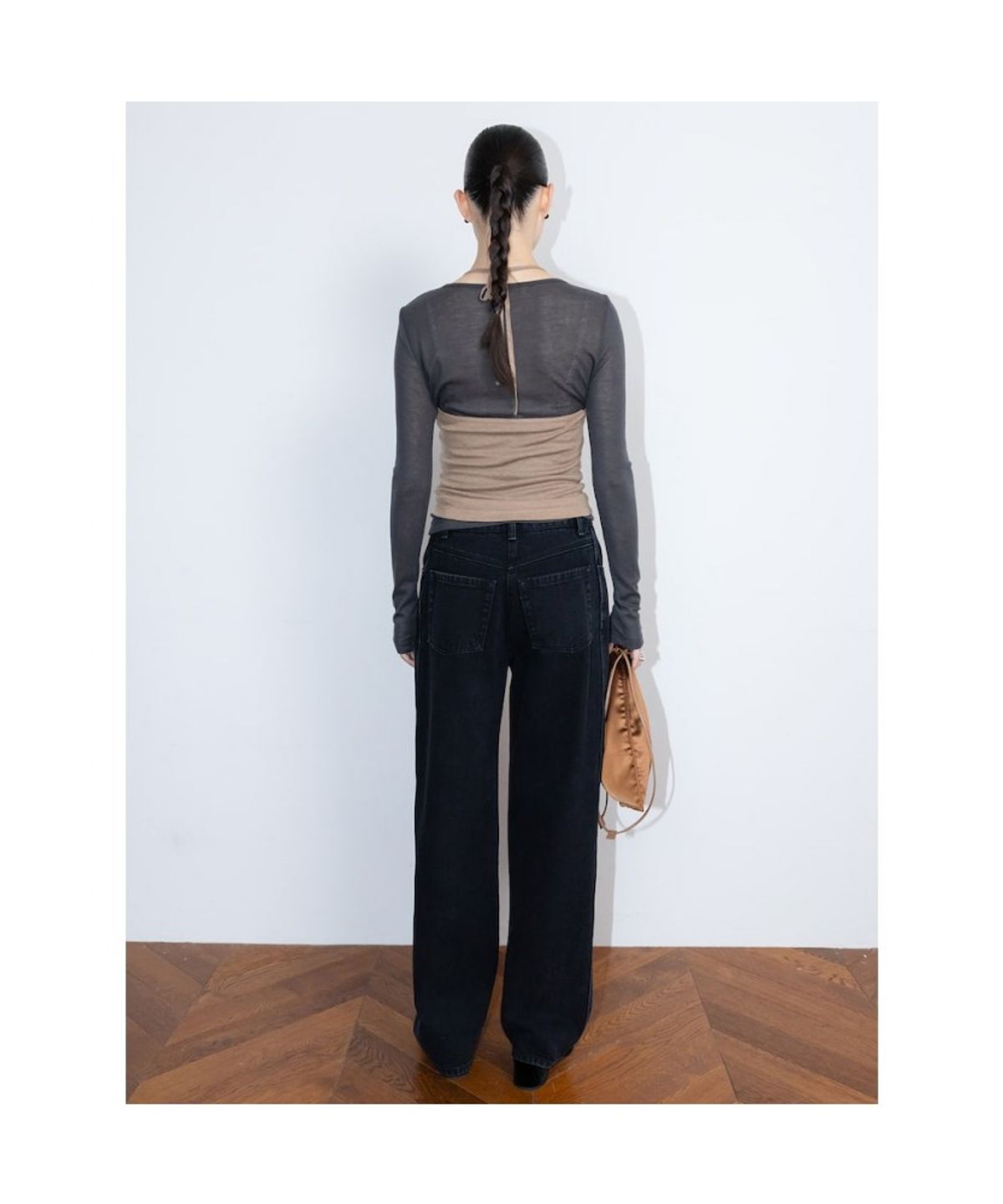 디애퍼처(THE APERTURE) Vinch Layered Top  Ash (TA6241A044)
