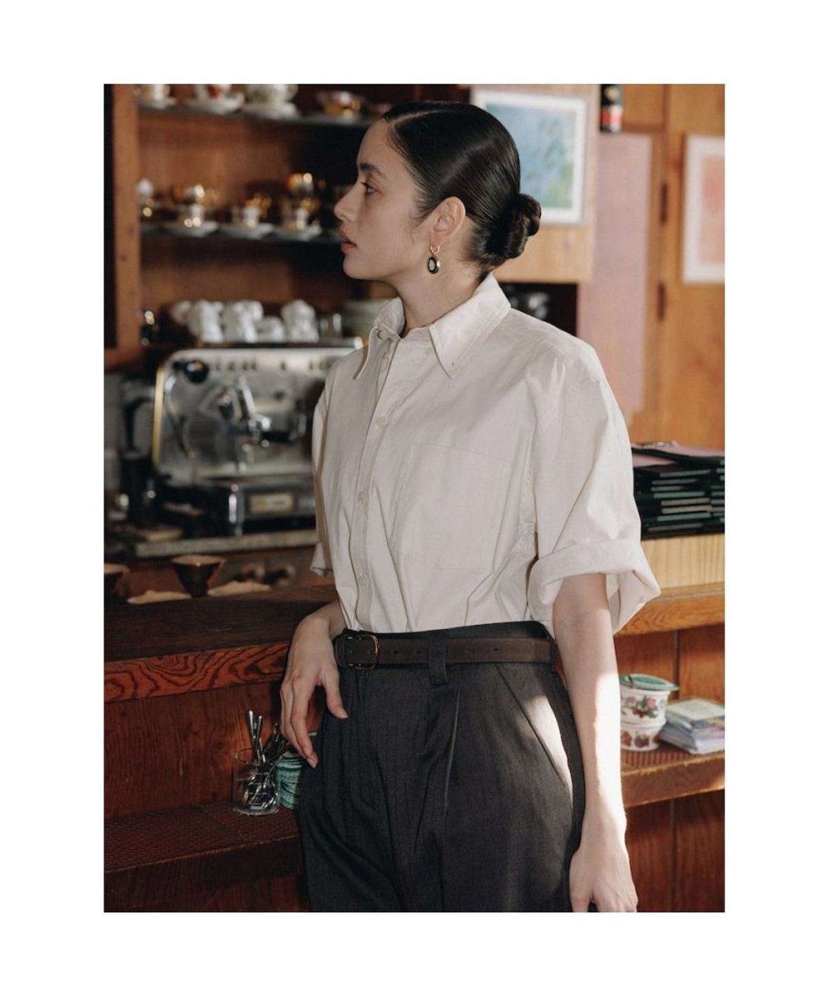 디애퍼처(THE APERTURE) Over Cotton Shirt  Ivory (TA6265A010)
