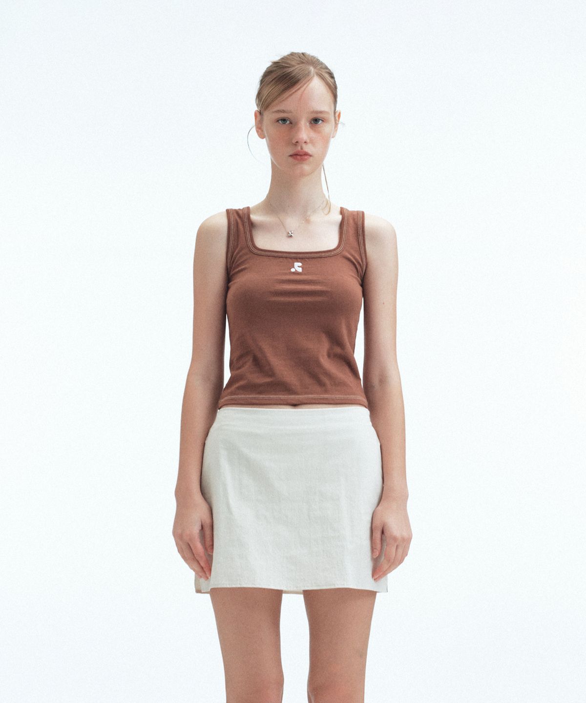 레스트앤레크레이션(REST&RECREATION) COLORATION STITCH SLEEVELESS - BROWN