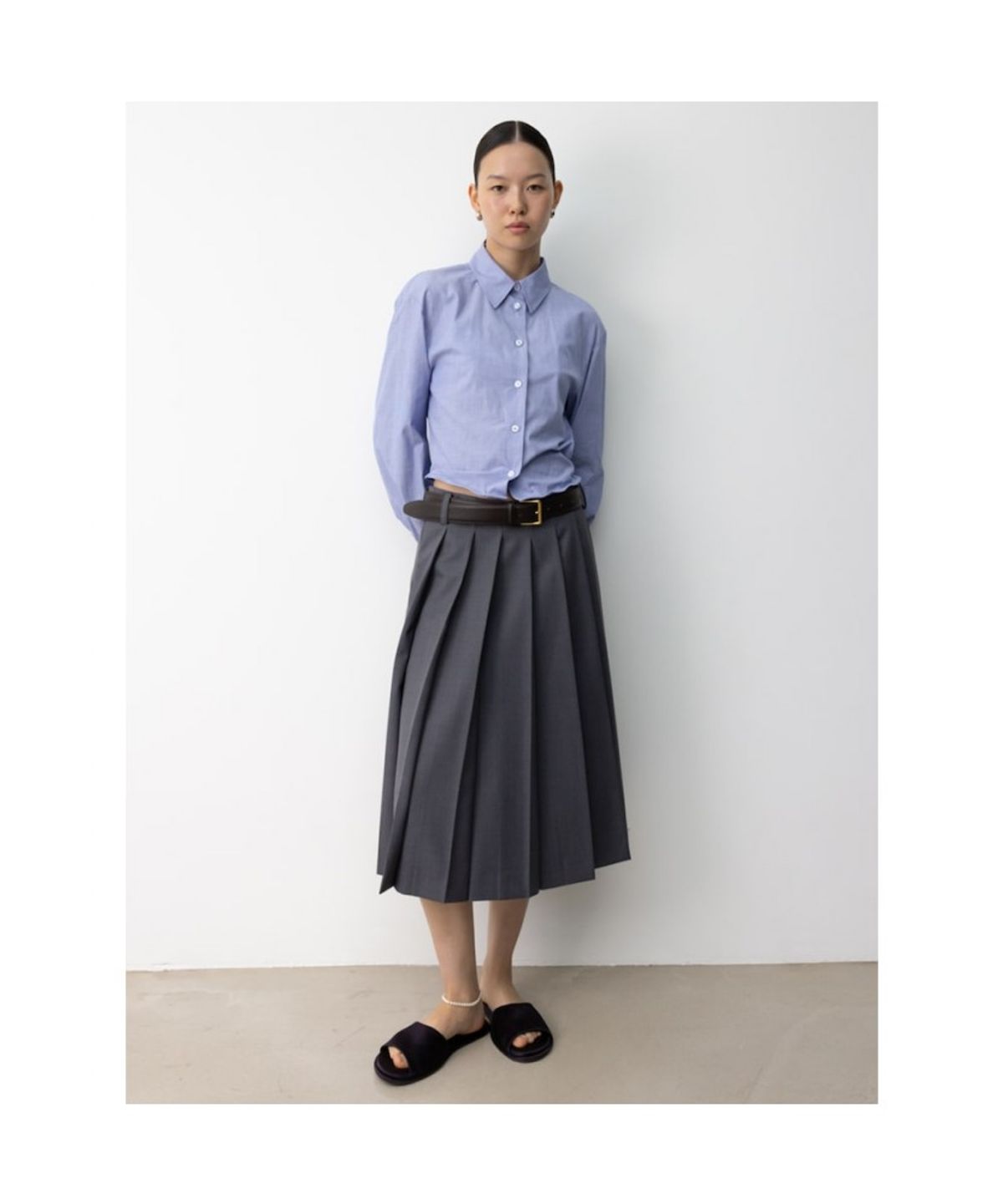디애퍼처(THE APERTURE) Bianchi Shirt  Blue (TA5764A02P)