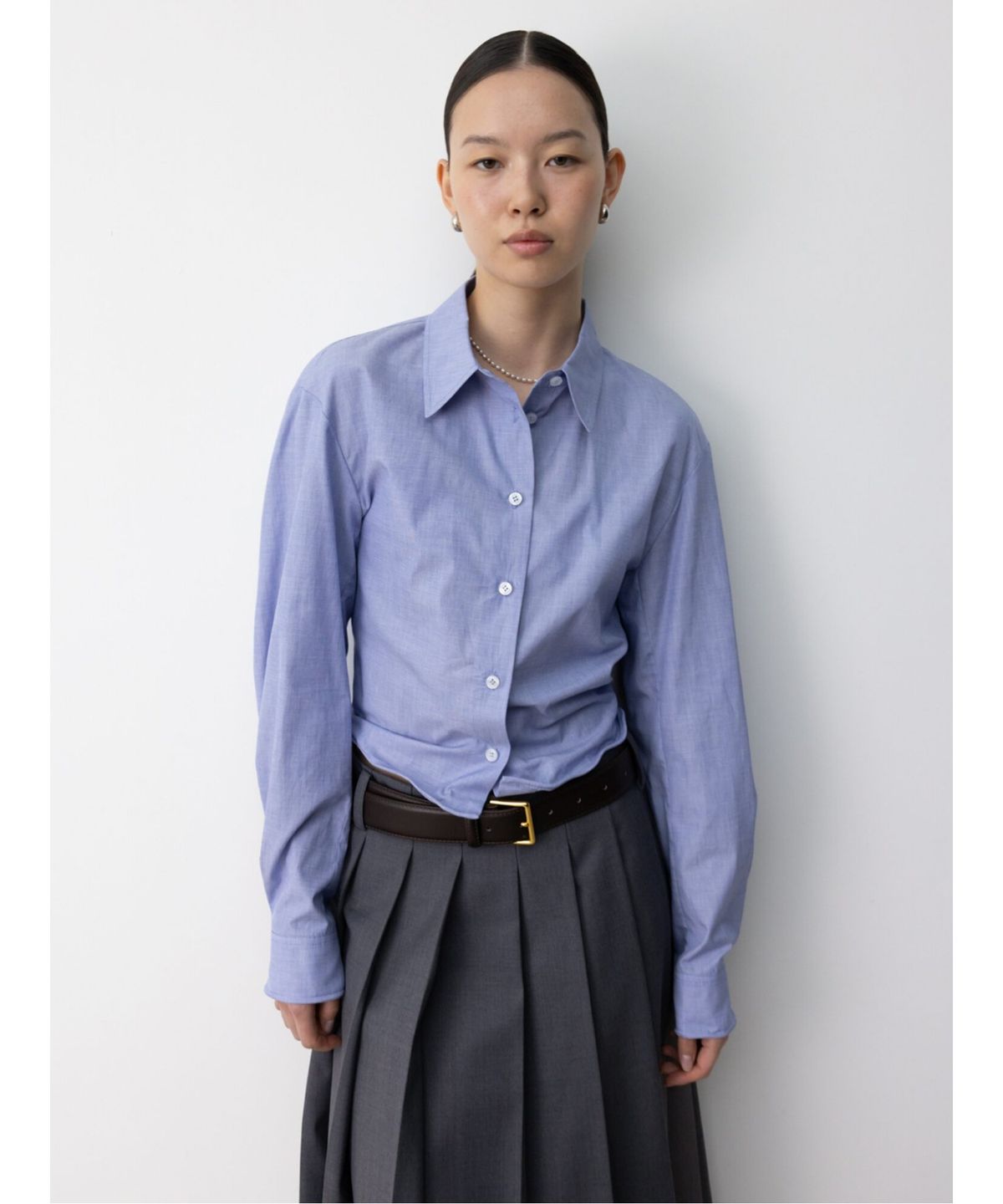 디애퍼처(THE APERTURE) Bianchi Shirt  Blue (TA5764A02P)