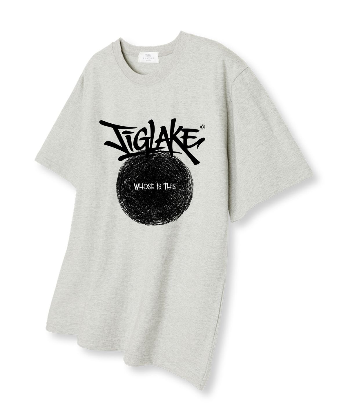티글레이크(TI.GLAKE) 캣헤어볼 오버핏 반팔 티셔츠 오트밀