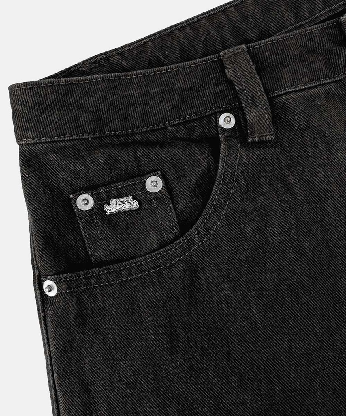 배드블러드(BADBLOOD) 701 Semi Curved Fit Pants - Charcoal
