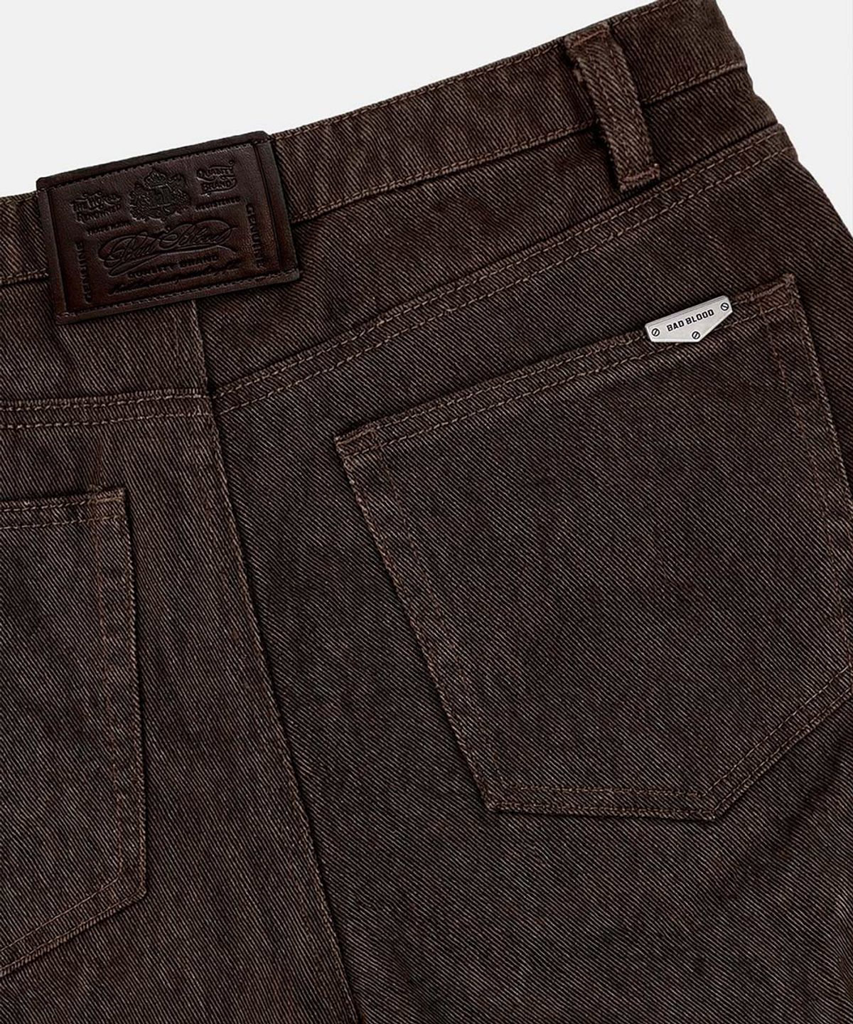 배드블러드(BADBLOOD) 701 Semi Curved Fit Pants - Brown