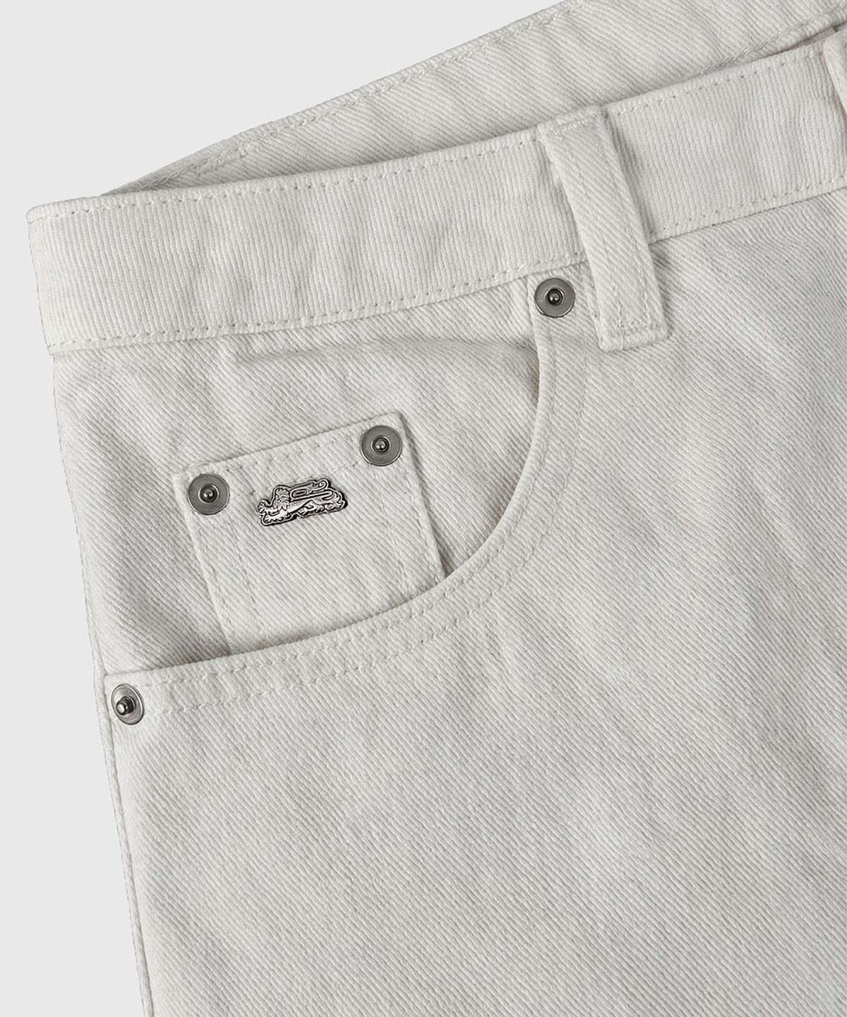 배드블러드(BADBLOOD) 701 Semi Curved Fit Pants - White