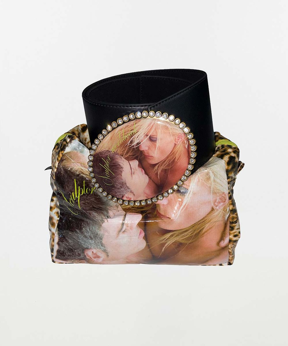 스컬프터(SCULPTOR) Jewel Buckle Belt Matt Black