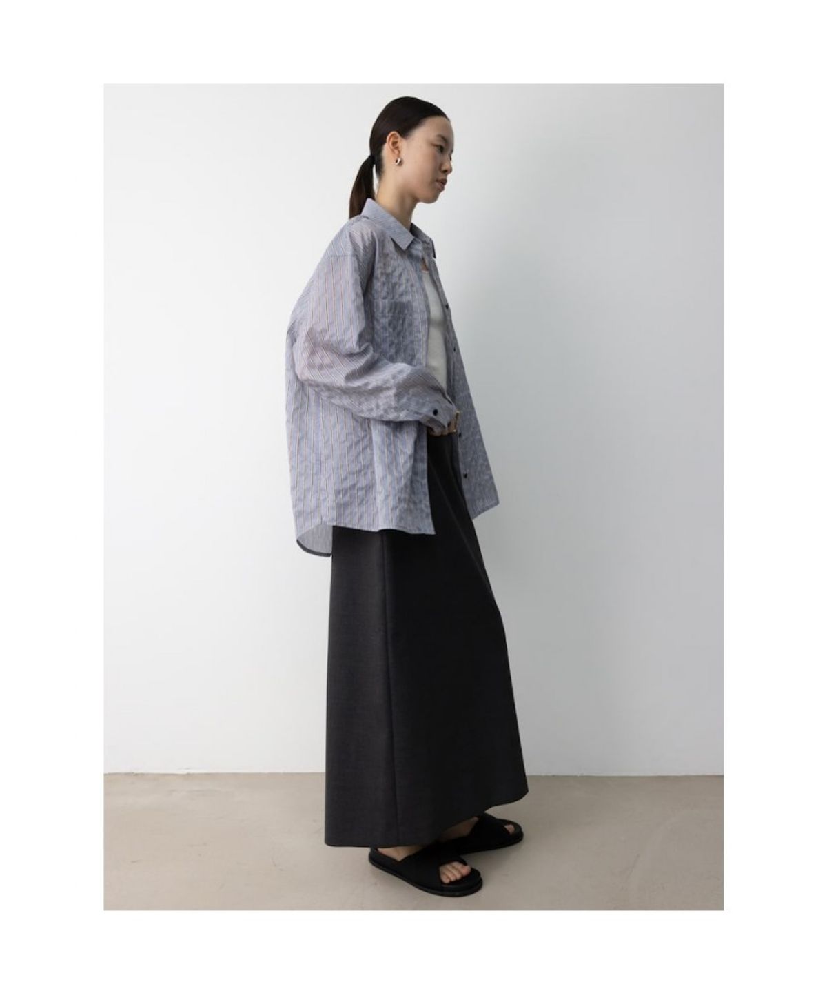 디애퍼처(THE APERTURE) Mason Stirpe Shirts  Blue (TA5764A01P)