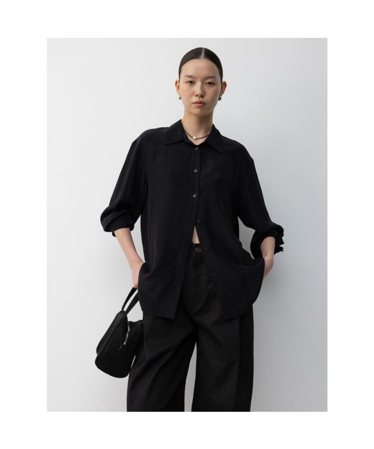 디애퍼처(THE APERTURE) Lesmo Shirt  Black (TA5764A075)