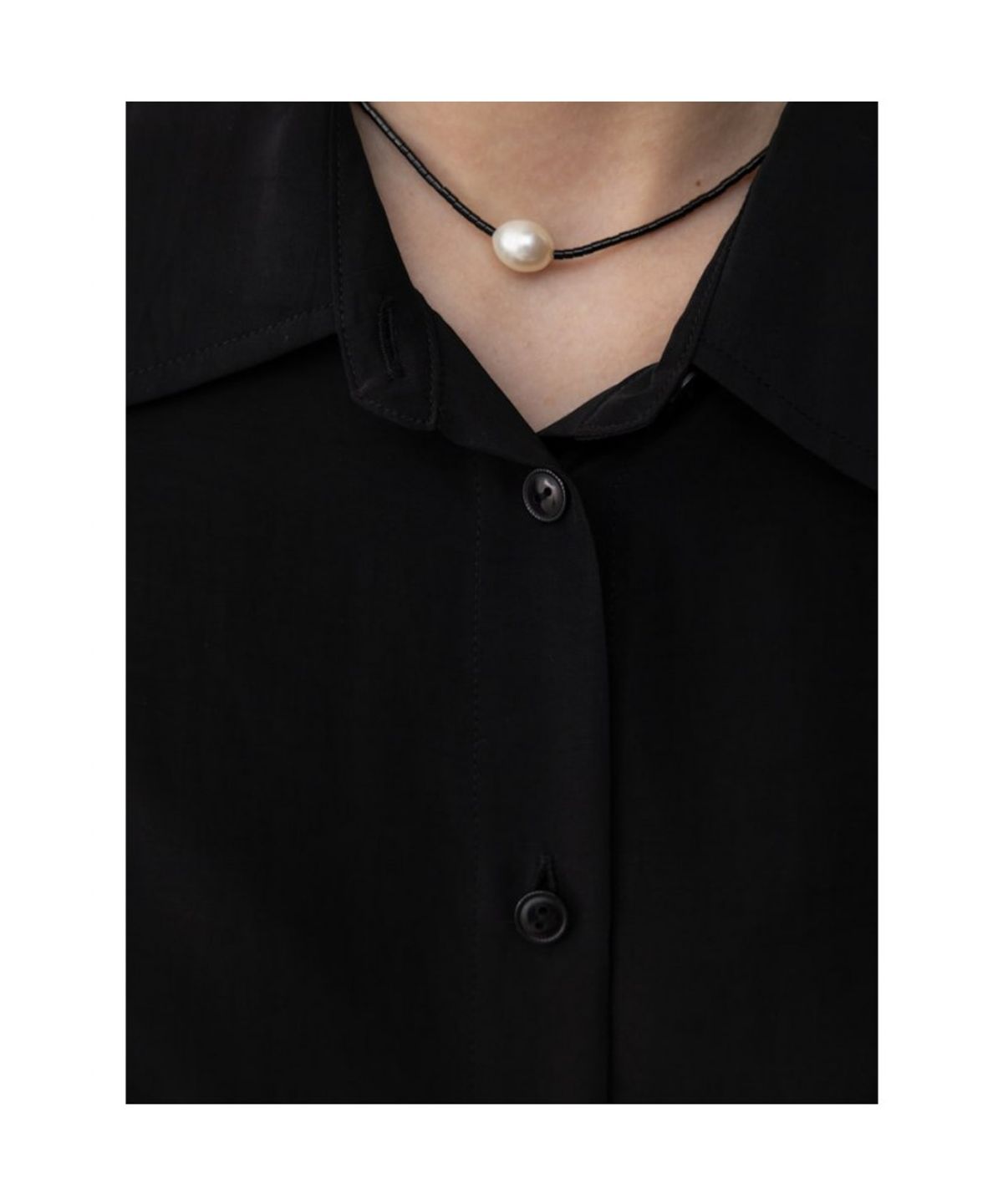 디애퍼처(THE APERTURE) Lesmo Shirt  Black (TA5764A075)