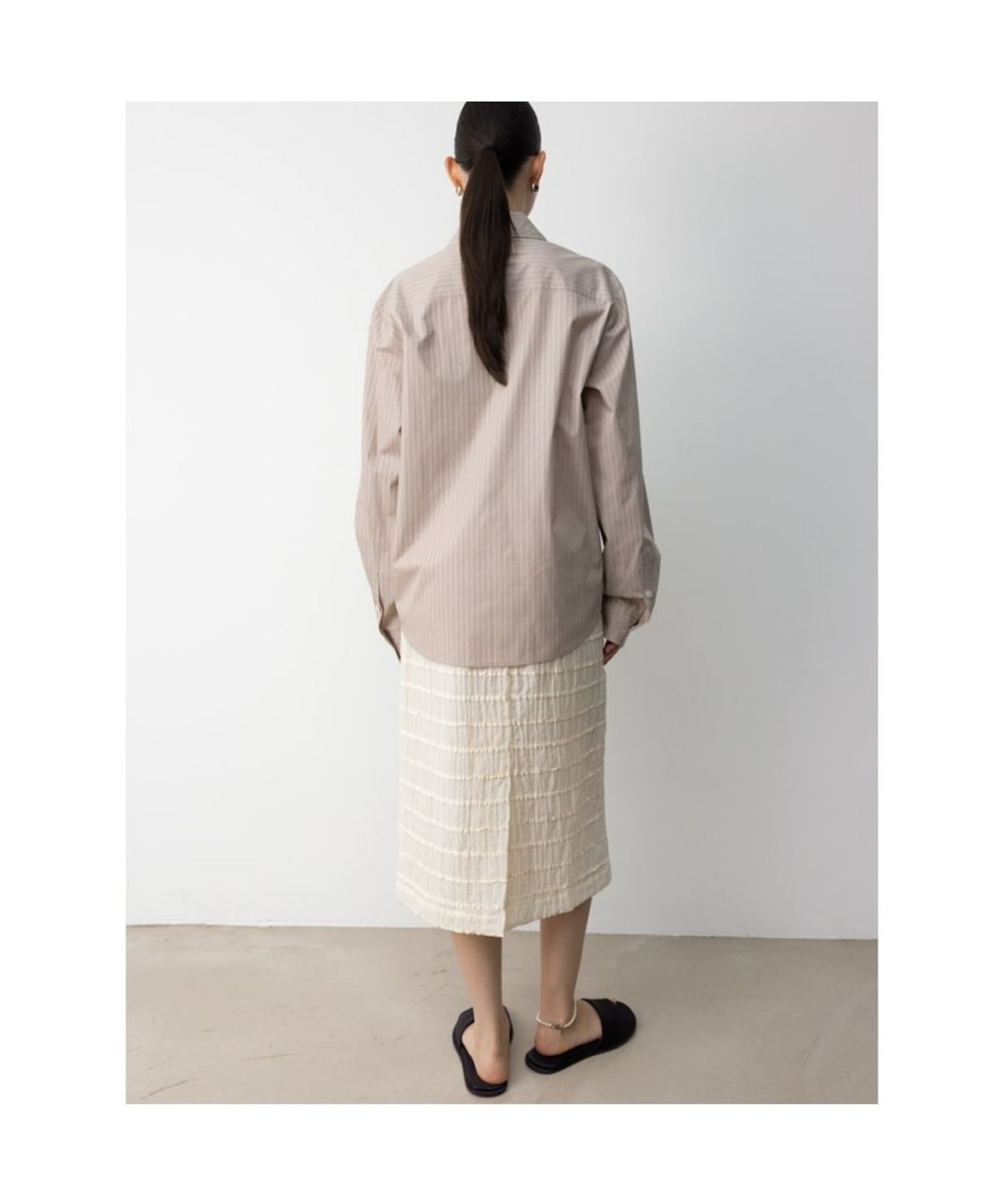 디애퍼처(THE APERTURE) Sidogras Lesmo Shirt  Beige (TA5764A07A)