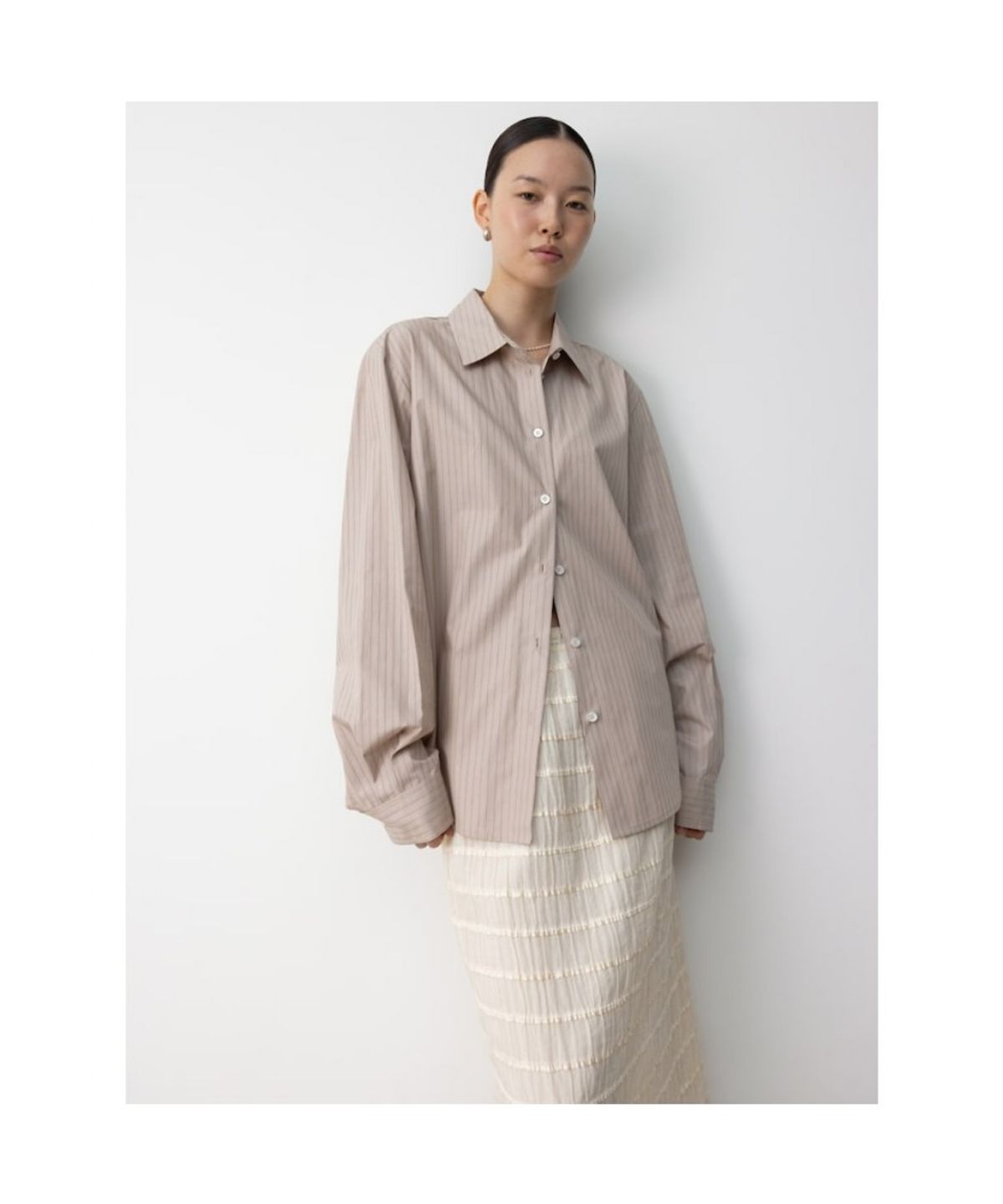 디애퍼처(THE APERTURE) Sidogras Lesmo Shirt  Beige (TA5764A07A)