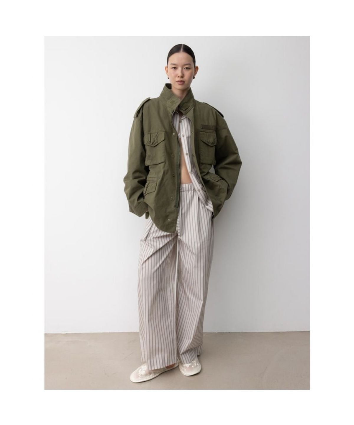 디애퍼처(THE APERTURE) Sidogras Pajamas Shirt  Beige (TA5764A08A)