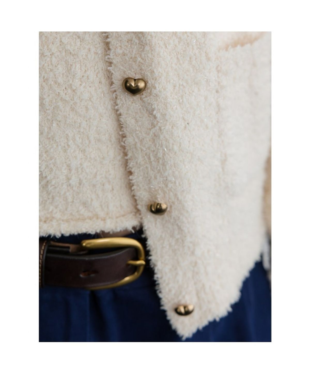 디애퍼처(THE APERTURE) Disco Knit Cardigan  Ivory (TA575AA060)