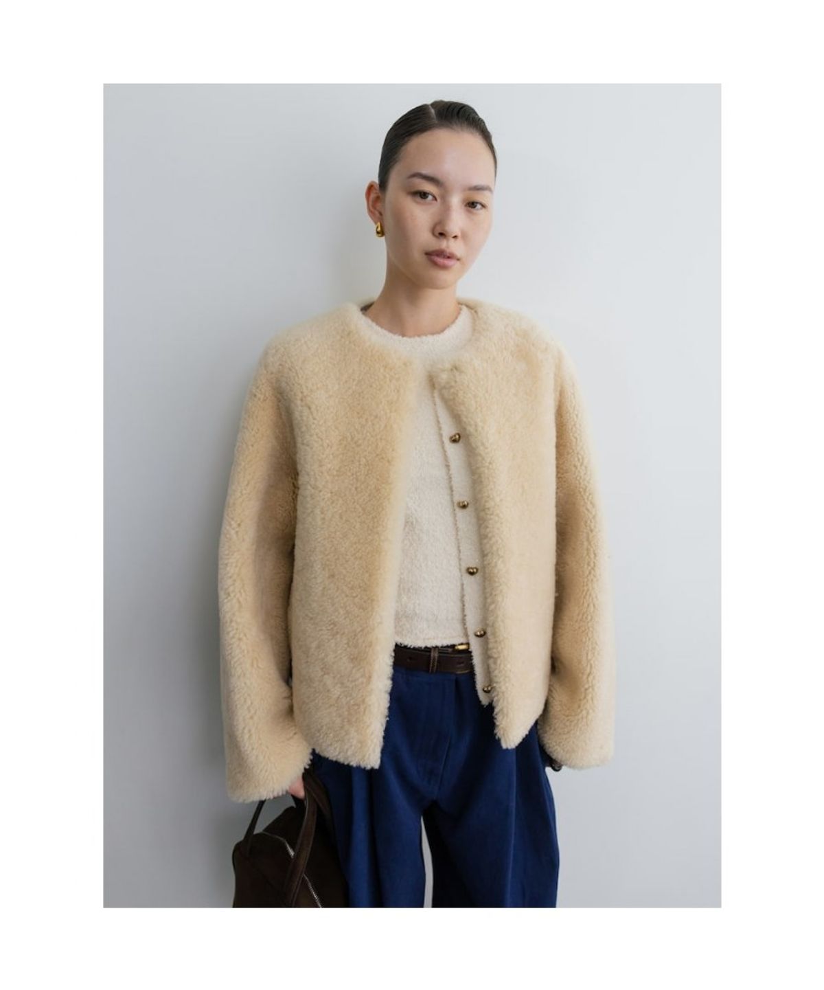 디애퍼처(THE APERTURE) Disco Knit Cardigan  Ivory (TA575AA060)
