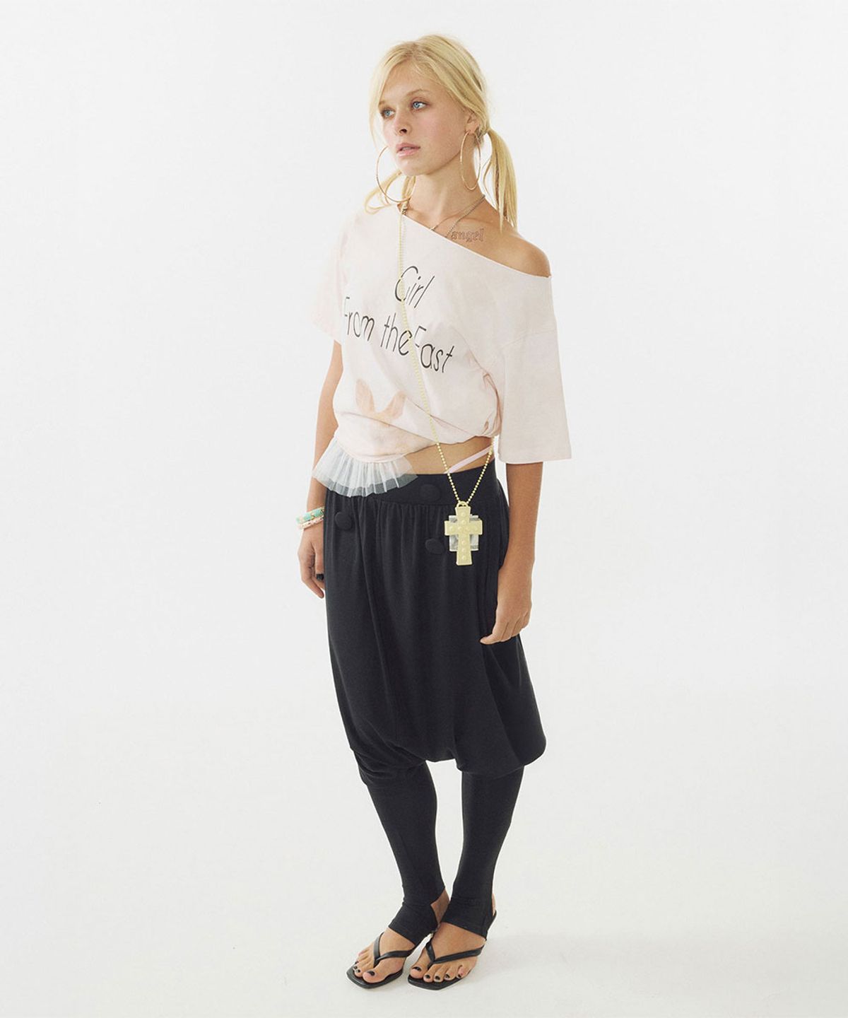 스컬프터(SCULPTOR) Baggy Leggings Pants Black
