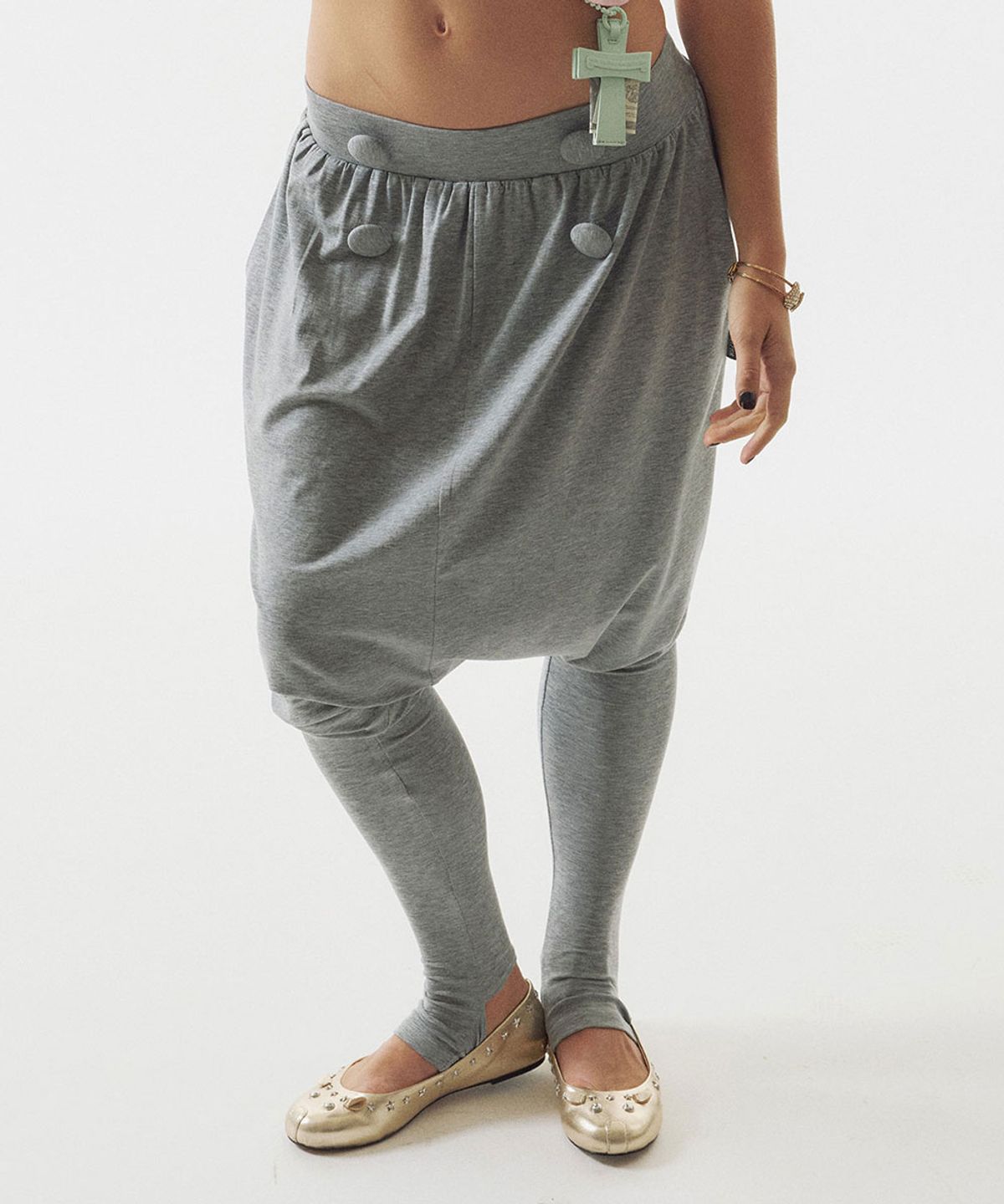 스컬프터(SCULPTOR) Baggy Leggings Pants Melange Gray