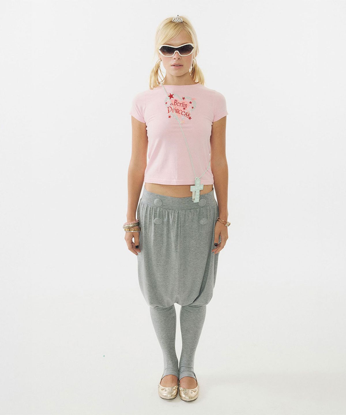 스컬프터(SCULPTOR) Baggy Leggings Pants Melange Gray
