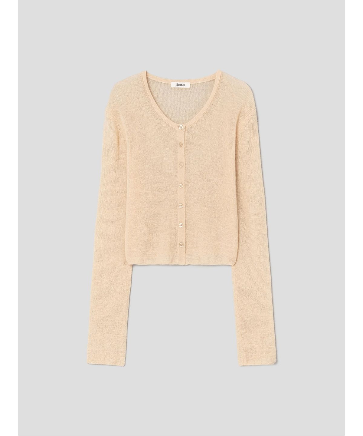디애퍼처(THE APERTURE) Sheer Loose Cardigan  Yellow (TA625AA01E)