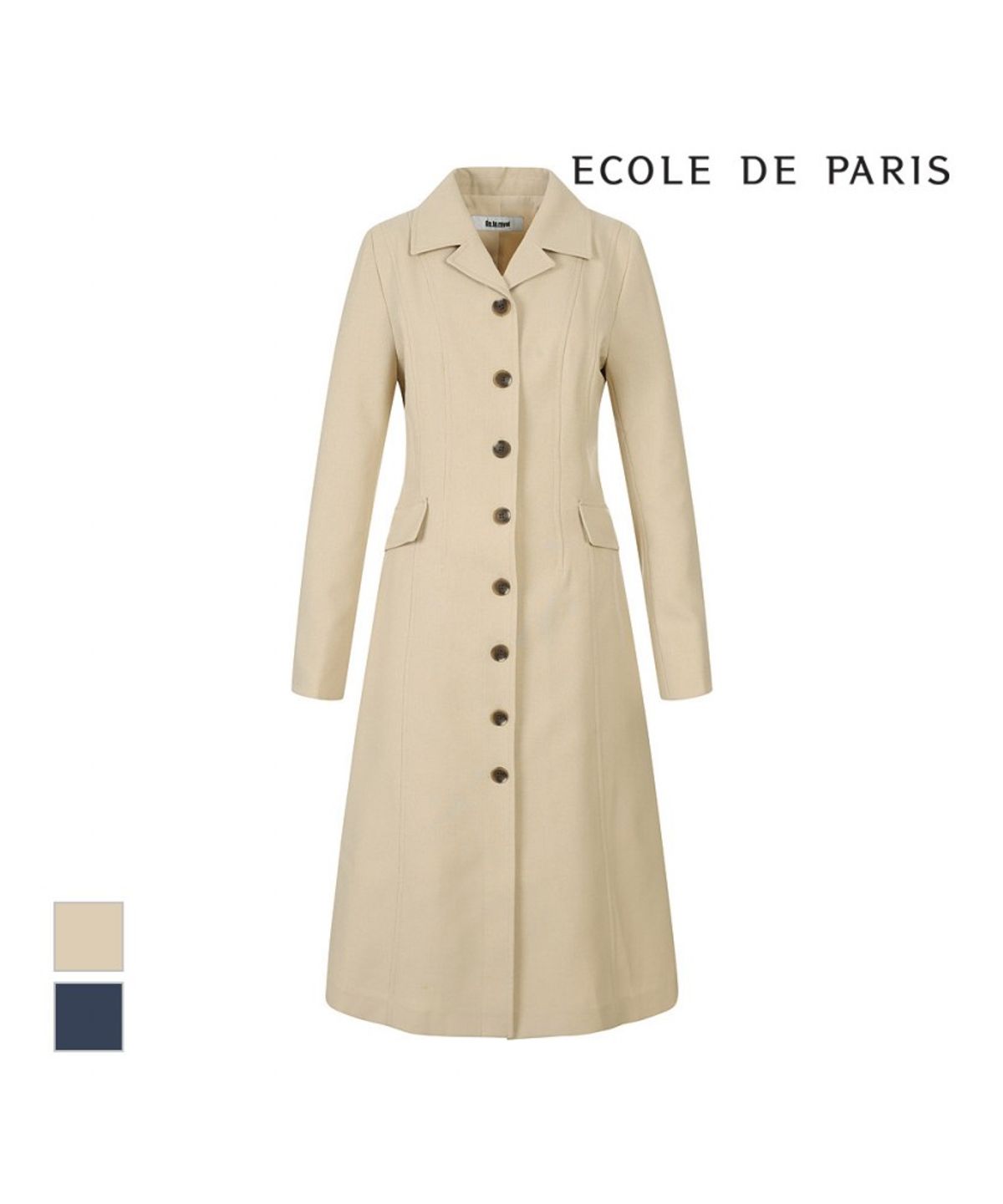 에꼴드파리(ECOLEDEPARIS) 버튼디자인 카라원피스_RB39WOAM10A