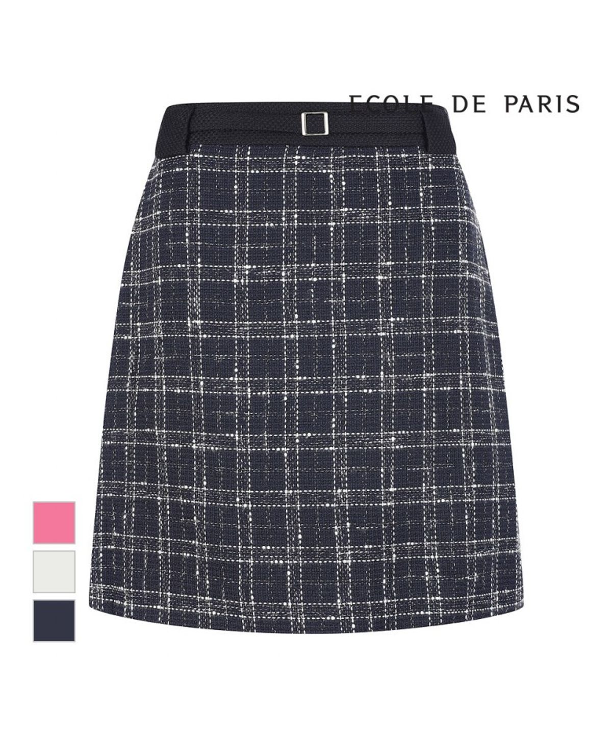 에꼴드파리(ECOLEDEPARIS) 트위드 미니스커트_RB39WSAM18Z