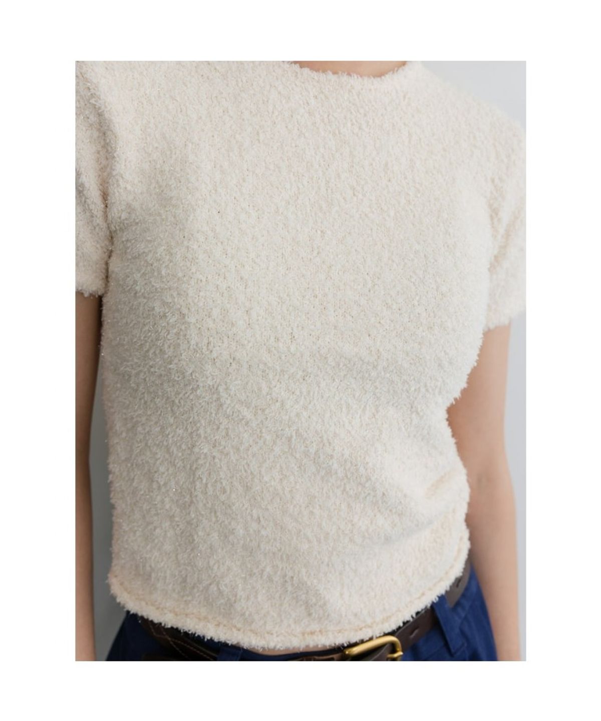디애퍼처(THE APERTURE) Disco Knit Top  Ivory (TA5751A040)