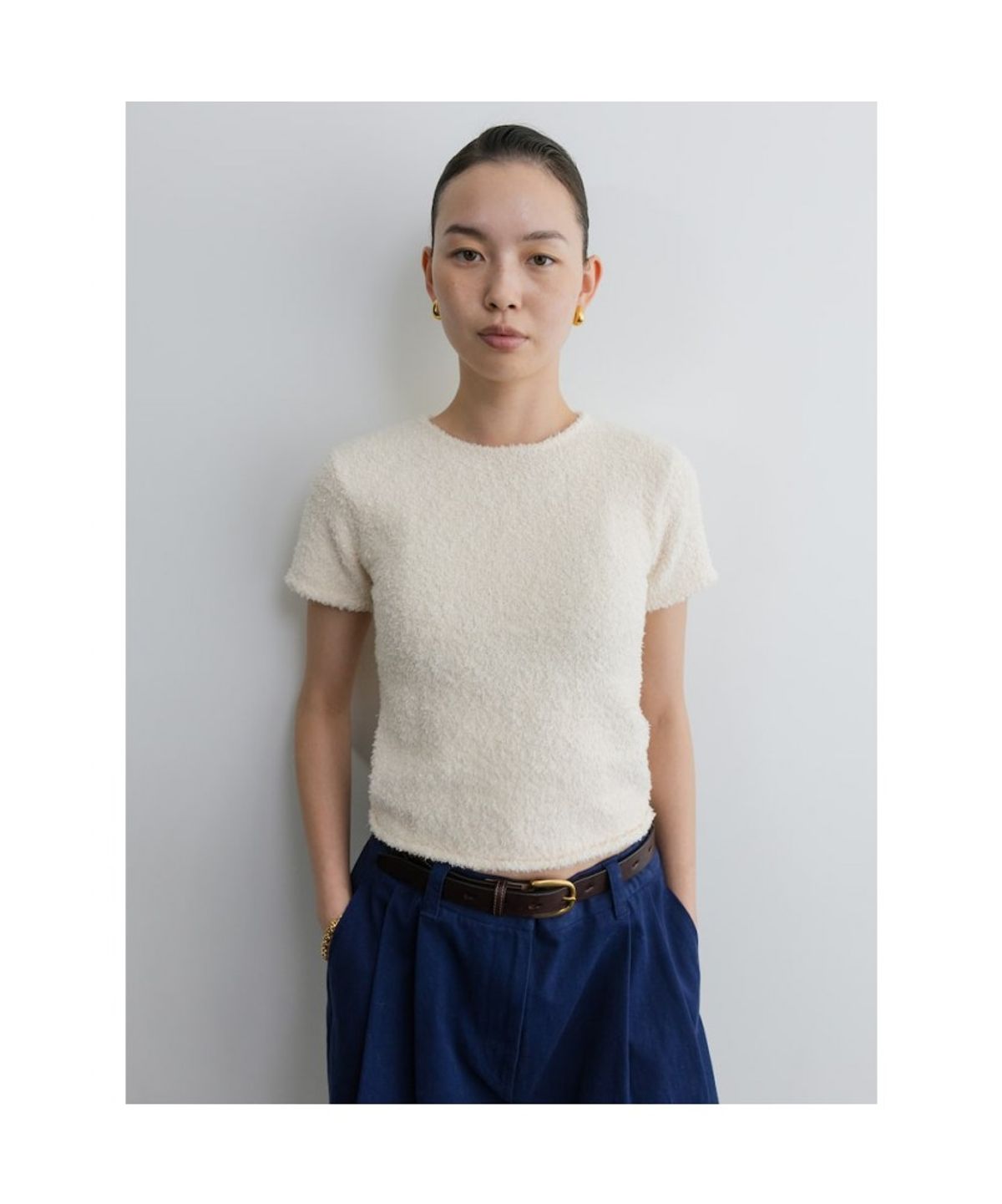 디애퍼처(THE APERTURE) Disco Knit Top  Ivory (TA5751A040)