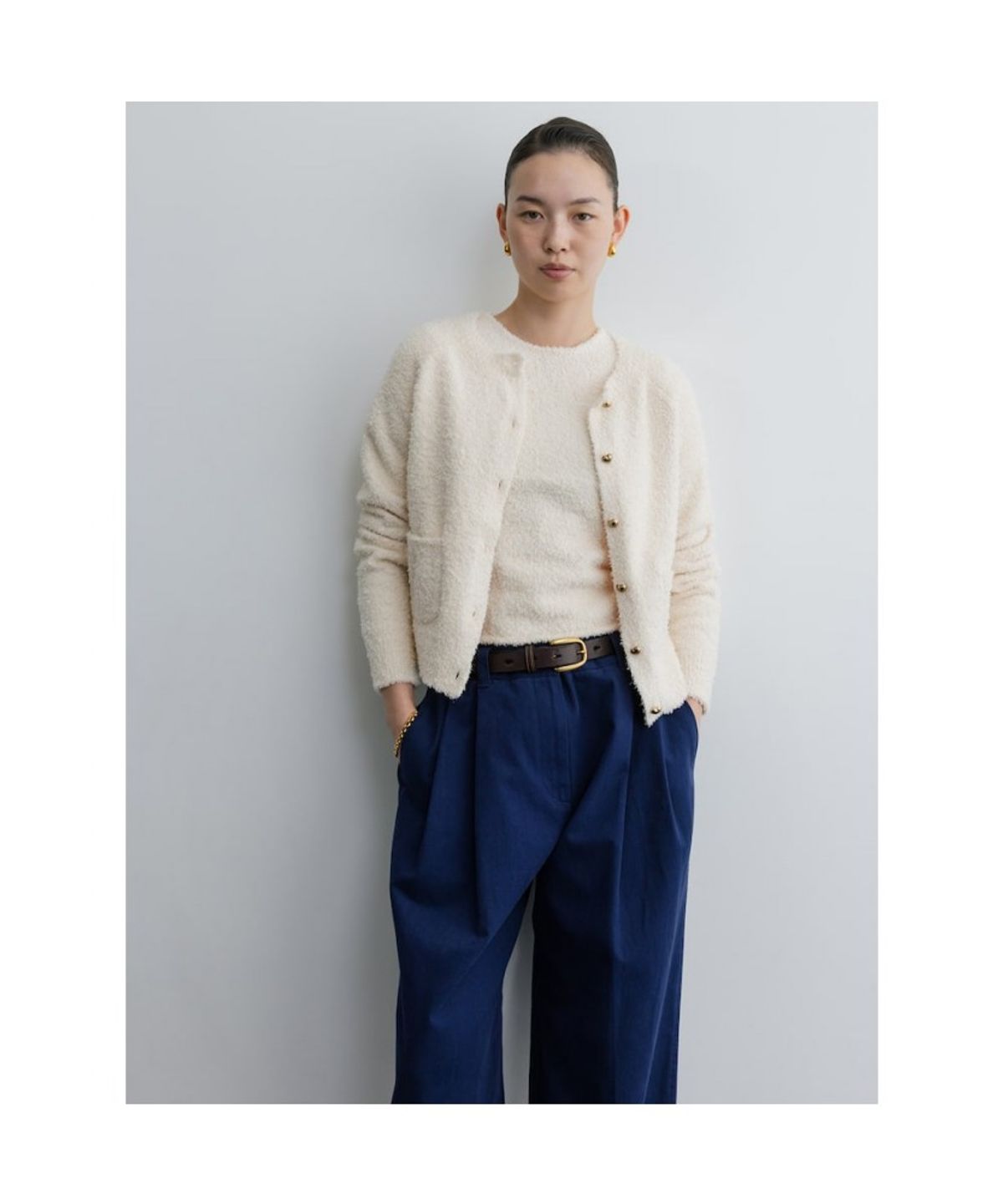 디애퍼처(THE APERTURE) Disco Knit Top  Ivory (TA5751A040)