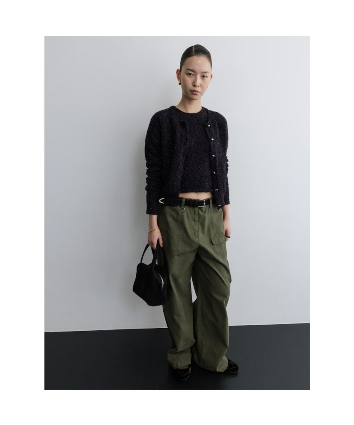 디애퍼처(THE APERTURE) Disco Knit Top  Navy (TA5751A04R)