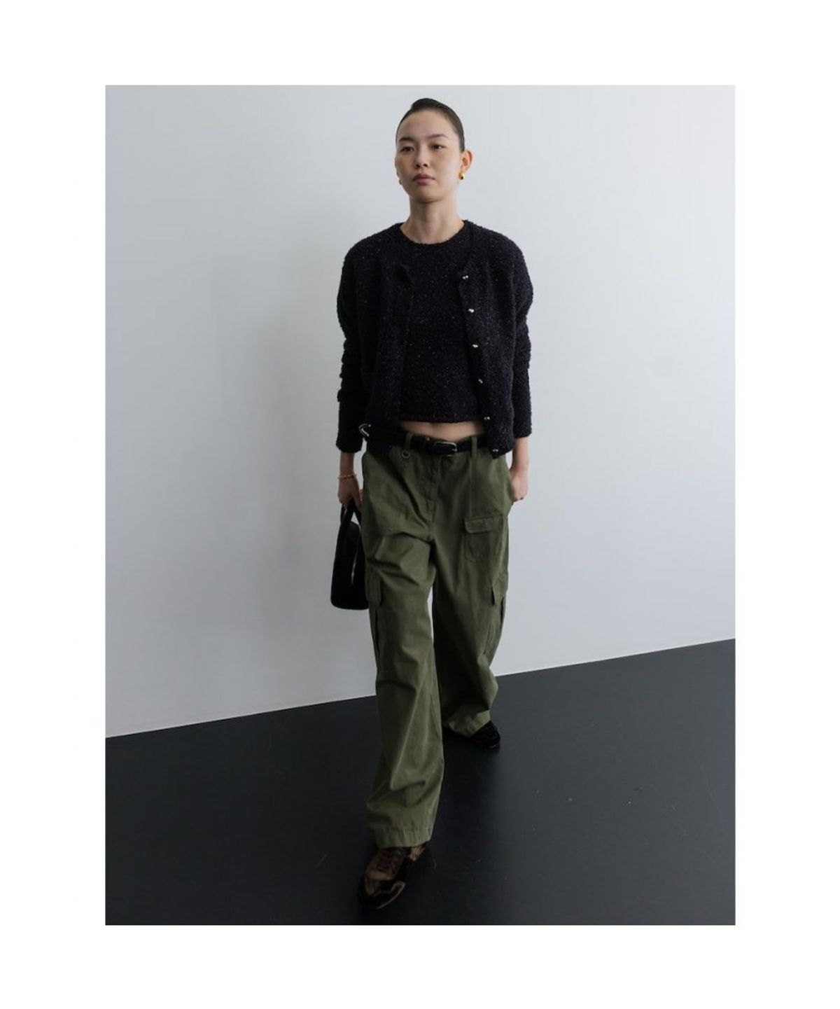 디애퍼처(THE APERTURE) Disco Knit Top  Navy (TA5751A04R)