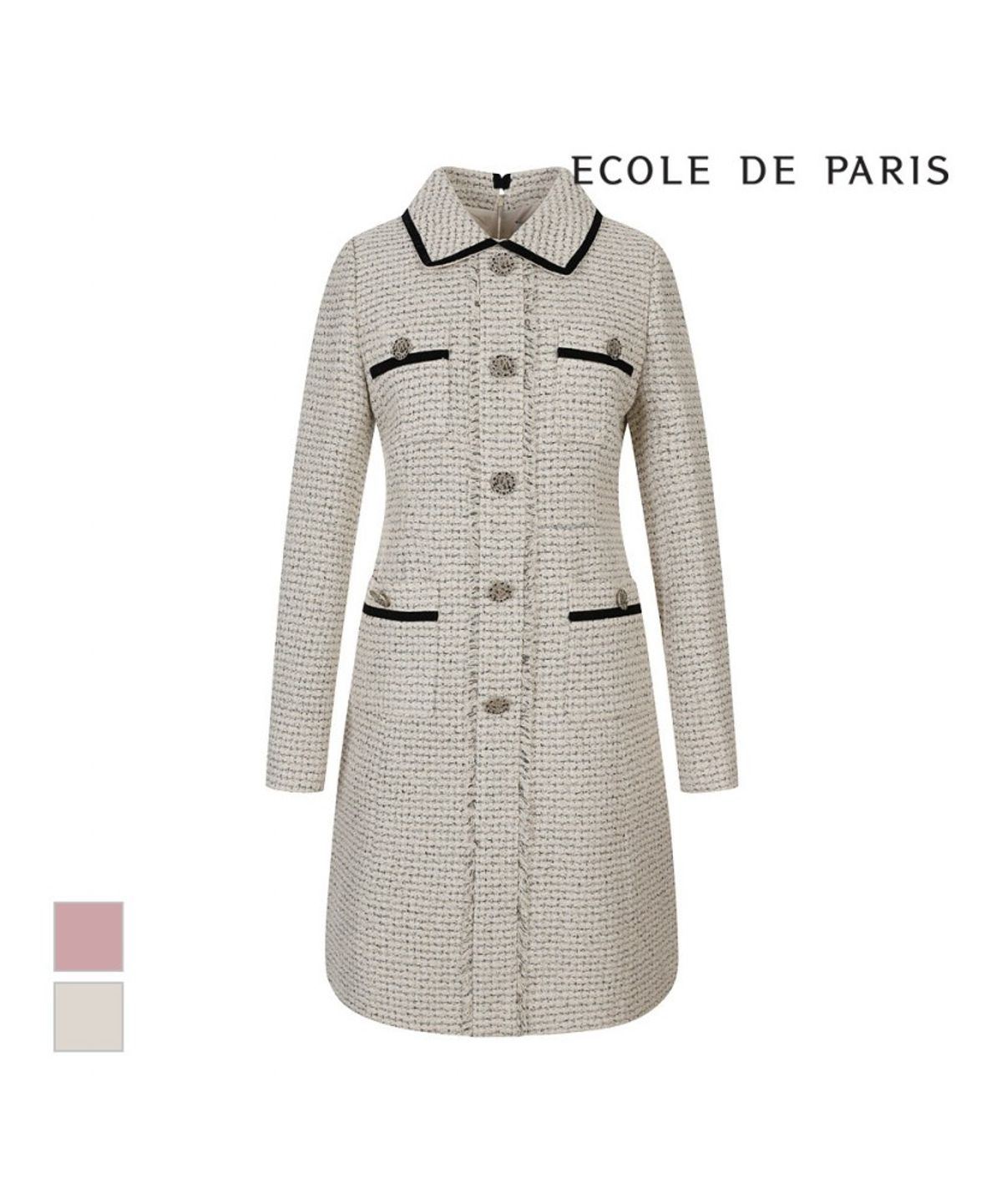 에꼴드파리(ECOLEDEPARIS) 트위드카라원피스_RB3XWOAM15Z