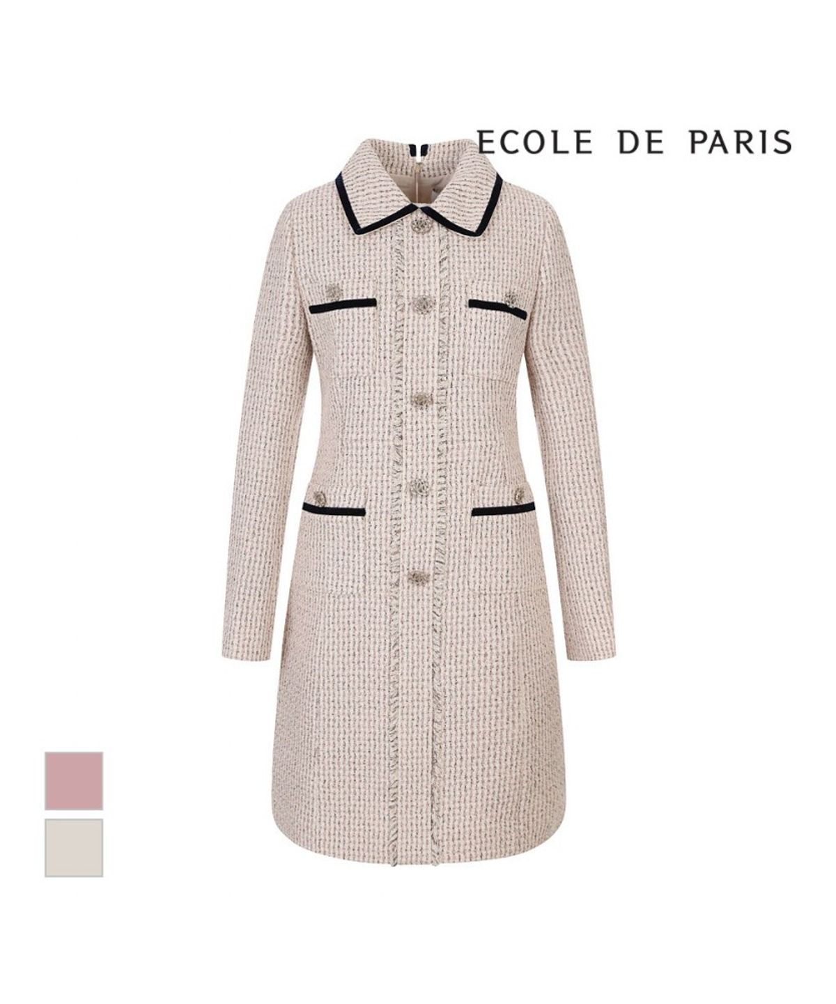 에꼴드파리(ECOLEDEPARIS) 트위드카라원피스_RB3XWOAM15Z