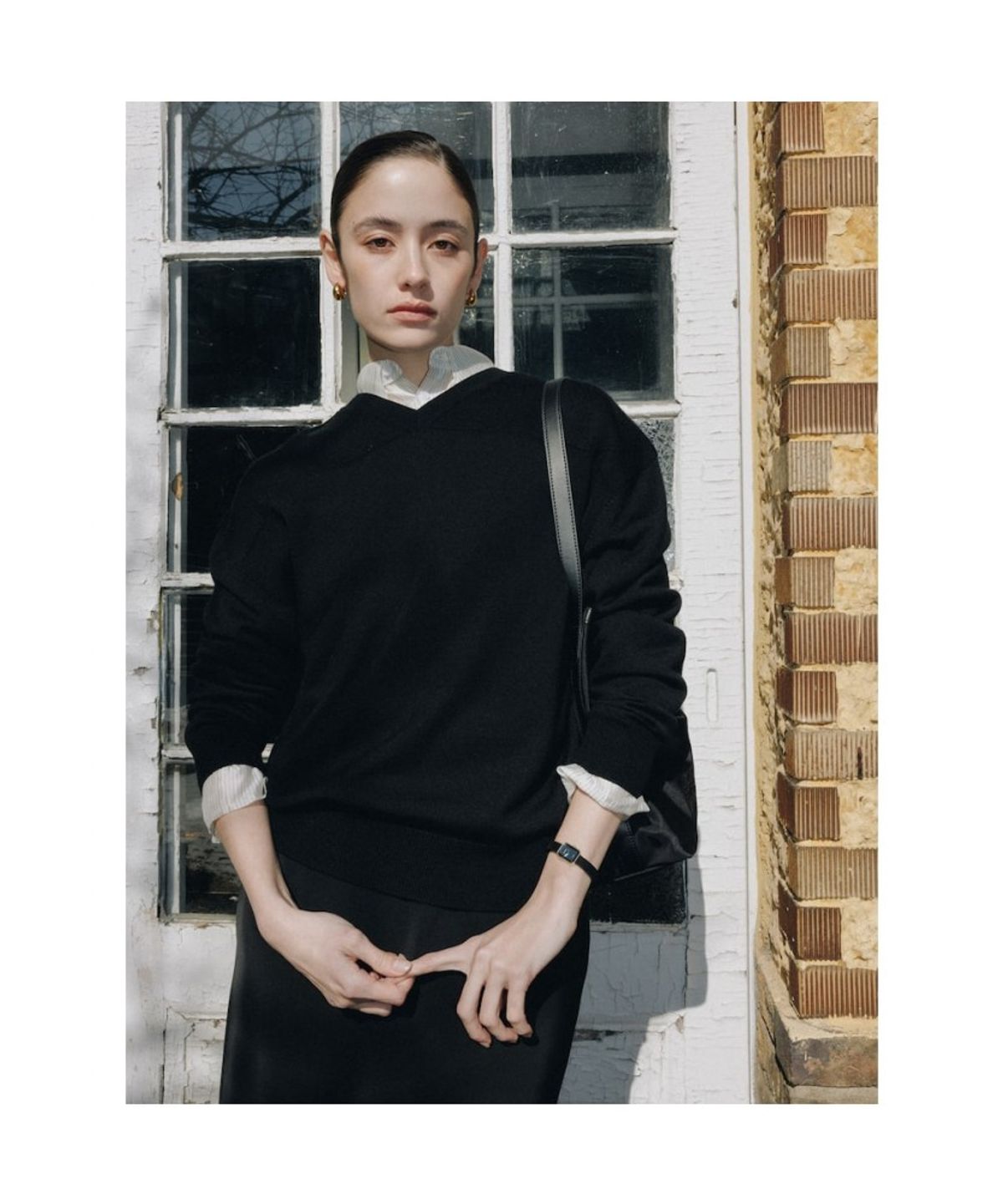 디애퍼처(THE APERTURE) Spring Mac Sweater  Black (TA6251A02R)