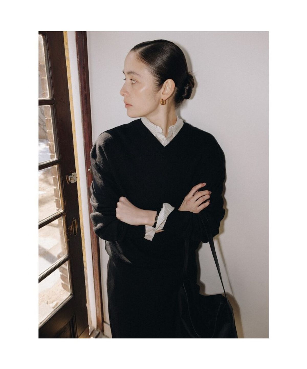 디애퍼처(THE APERTURE) Spring Mac Sweater  Black (TA6251A02R)