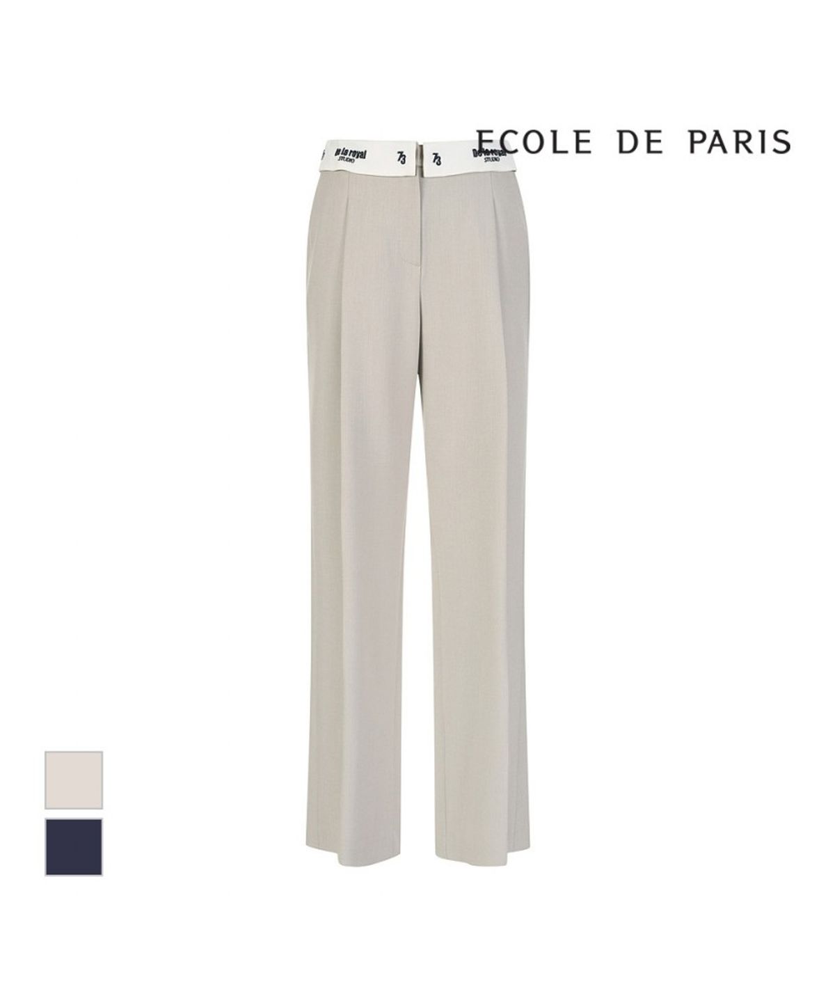 에꼴드파리(ECOLEDEPARIS) 레터링 일자팬츠_RB3XWPAM23Z