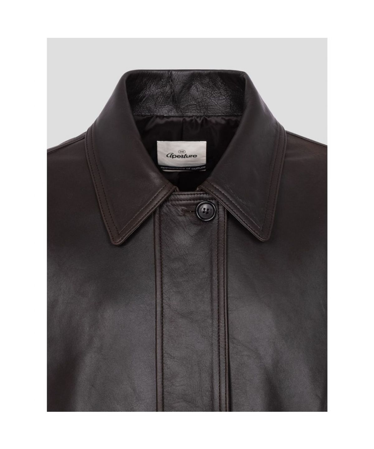 디애퍼처(THE APERTURE) Unisex Apt13 Leather Blouson  Brown (TA5711A01D)
