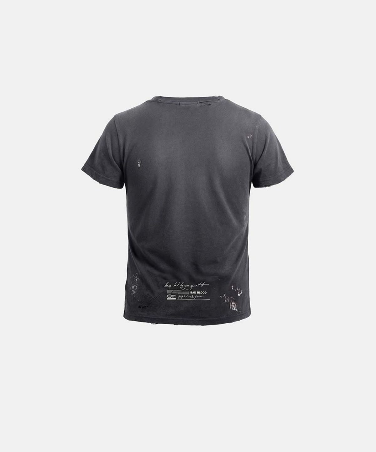 배드블러드(BADBLOOD) Portrait of a Wild Thing Short Sleeve T-Shirt - Charcoal